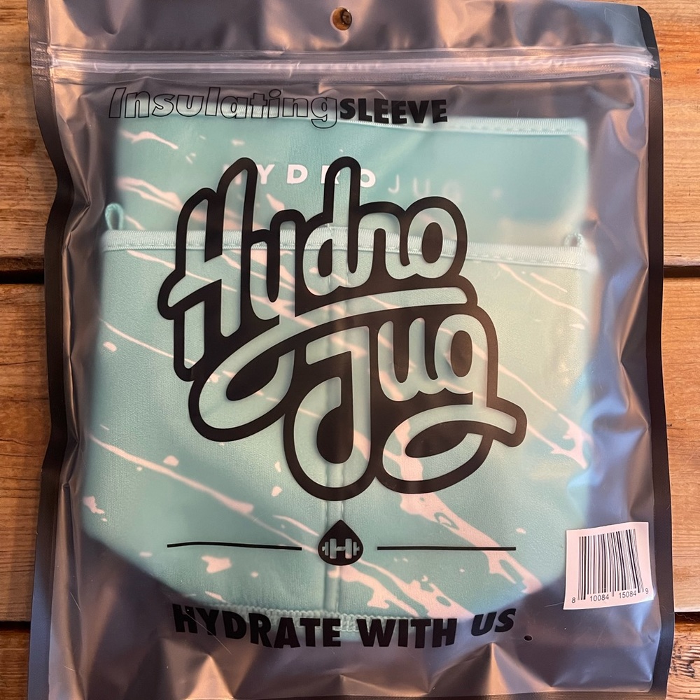 Teal splatter Hydrojug sleeve